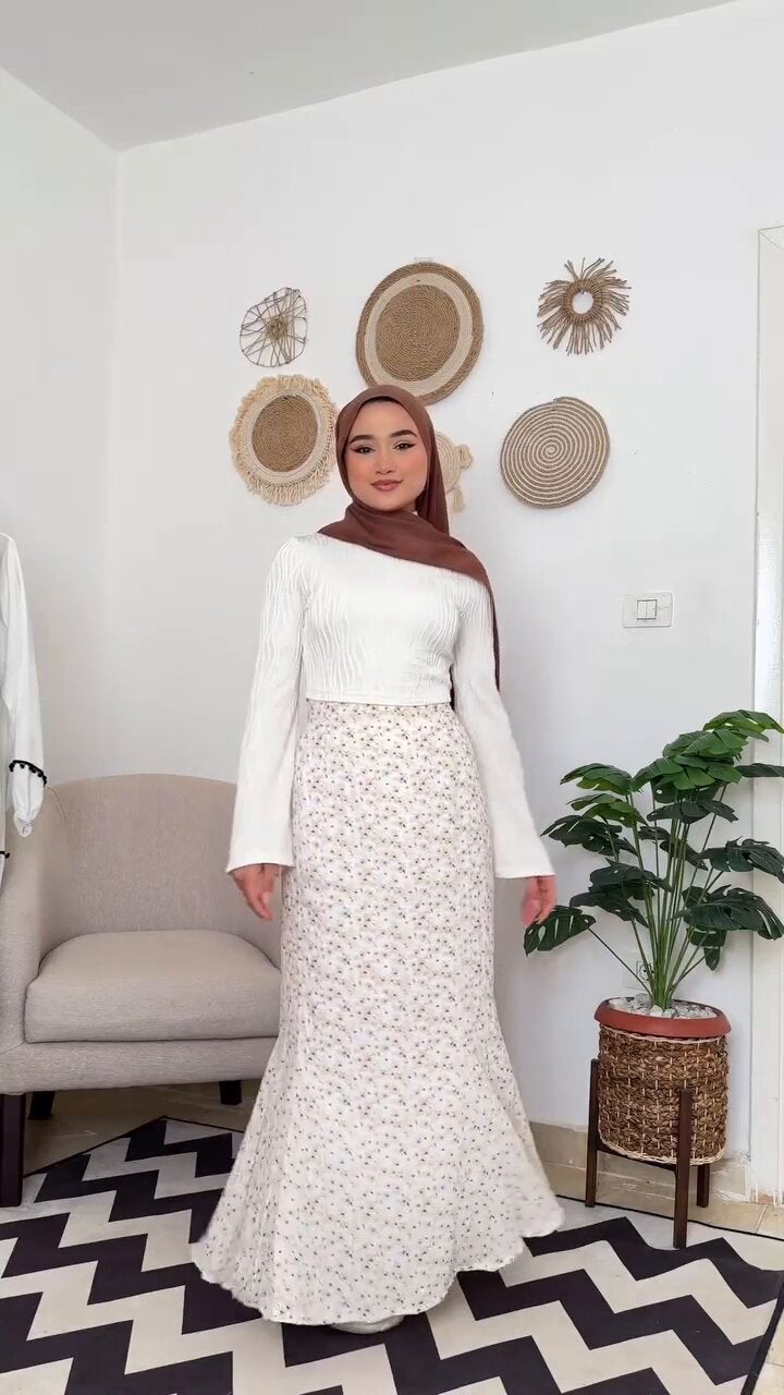 Floral Skirt - Crinkle